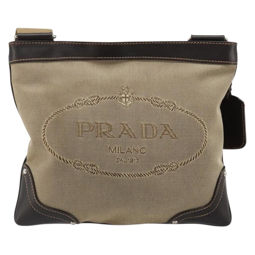 Prada Saffiano Galleria Shoulder Bag Beige